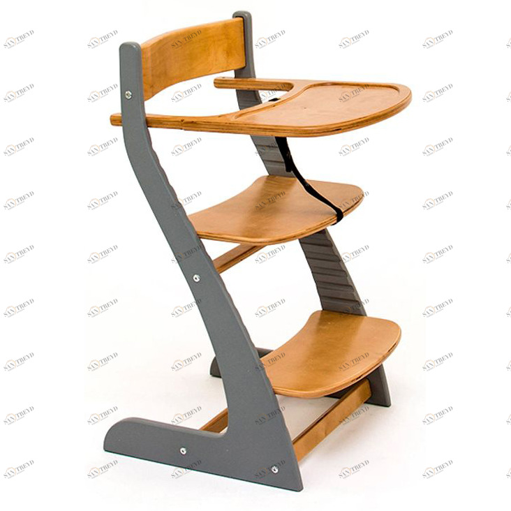 Детский растущий регулируемый стул "Усура" графит, дерево БЕЛЬМАРКО  326886 Желтый;серый Santreyd 