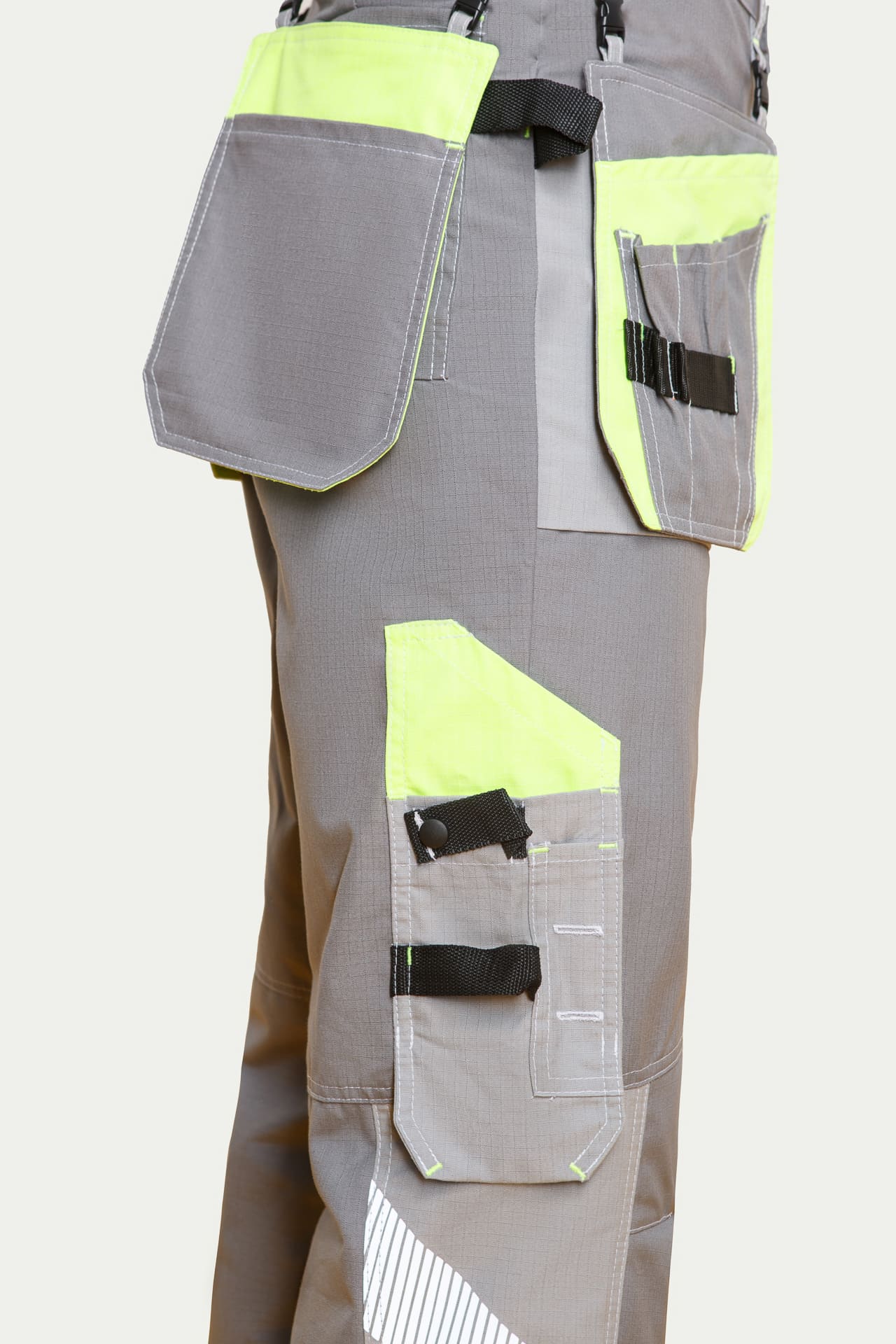 68816 Костюм "Прогресс" темно-серый светло-серый с лимонным  Летняя спецодежда  размер 48-50/182-188  - Вид №15