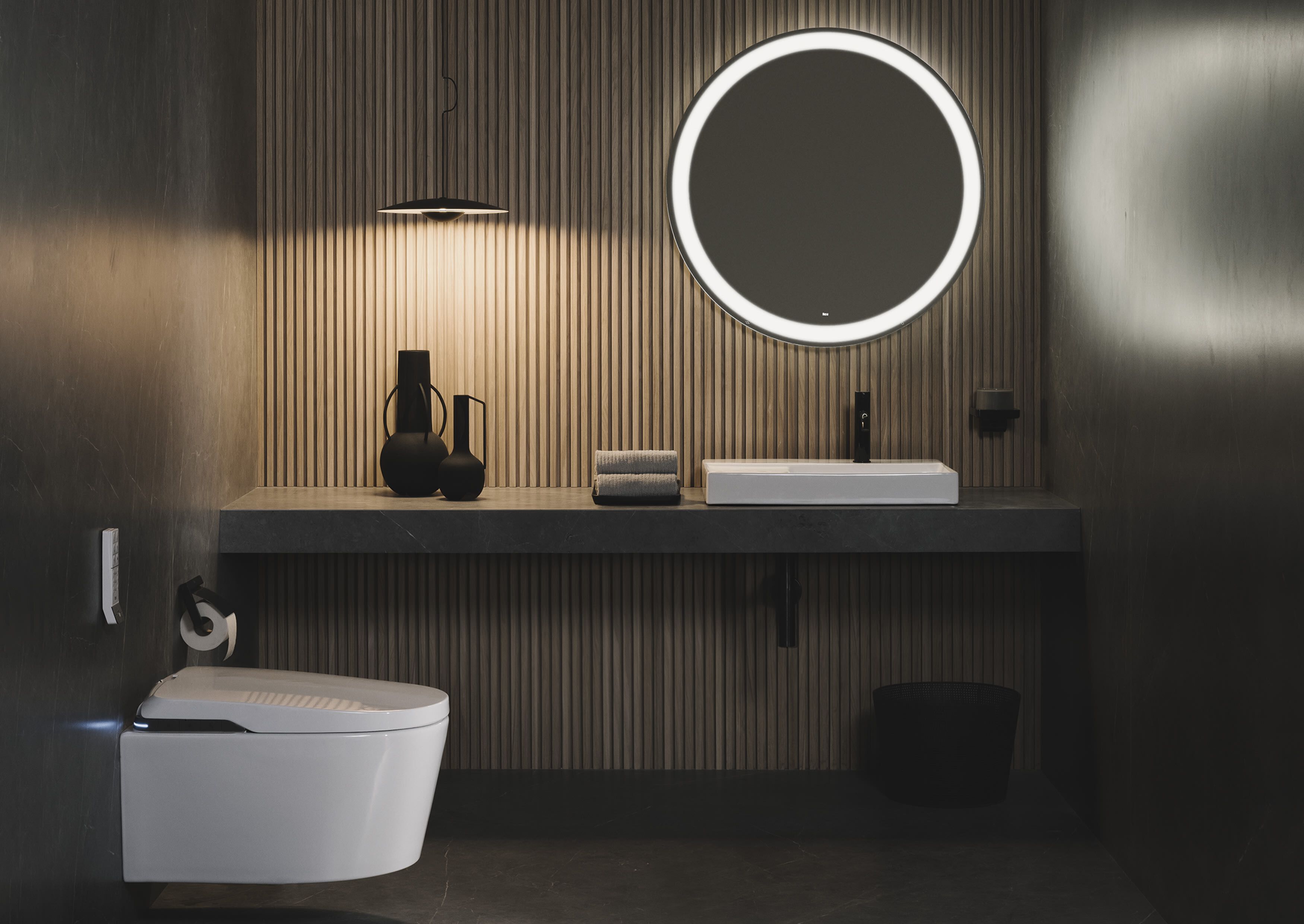 Круглое зеркало со встроенным настенным освещением Roca IRIDIA 81233 ARCH-00114011 - Вид №5