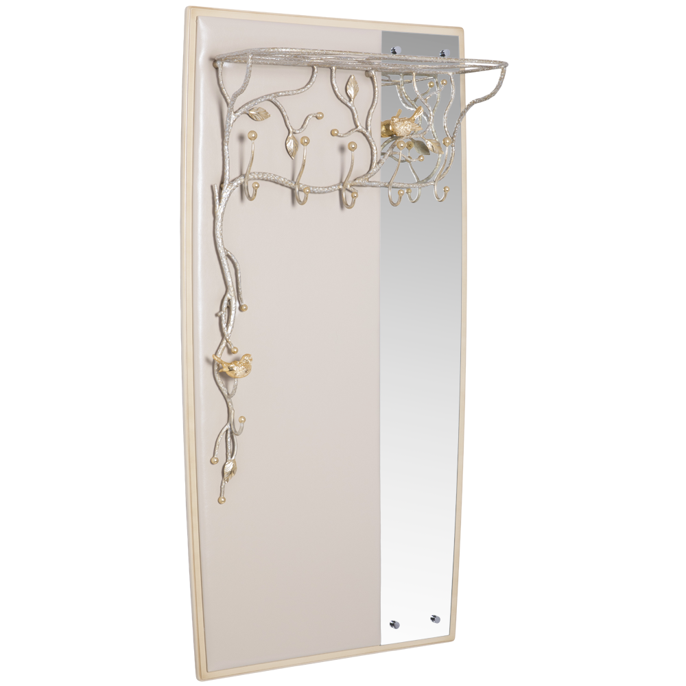 15011,14079 Настенная прихожая Терра Айвори с зеркалом BOGACHO 4627196590557, 4627196590526 - Вид №2