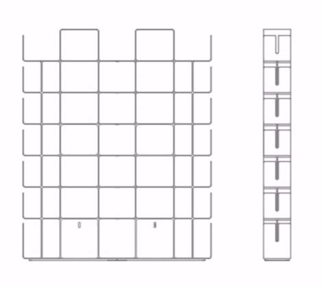 Dieffebi Модульный открытый книжный шкаф из алюминия Bookcases 7cw0-7cwan - Вид №16