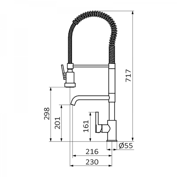 990400 BASIC/PREMIUM Полу-профессиональный двойной носик Eternal раковина смеситель Хром GRB MIXERS  - Вид №1