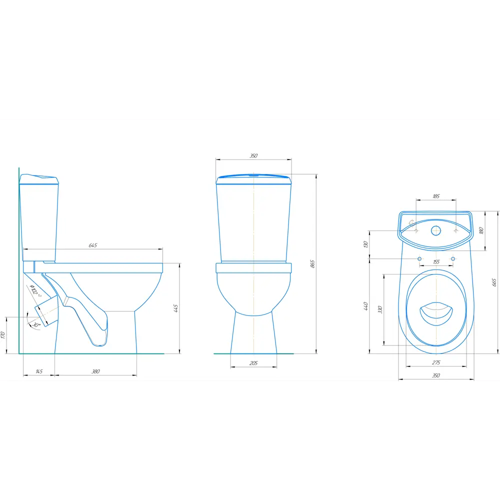 Унитаз-компакт ROSA Дон Люкс с двойным сливом и антибактериальным покрытием 87747795 STLM-0966840 - Вид №7
