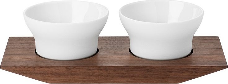 10584560 Hering Berlin Набор солонка и перечница на деревянной подставке Hering Berlin"Вельвет"18см Фарфор 