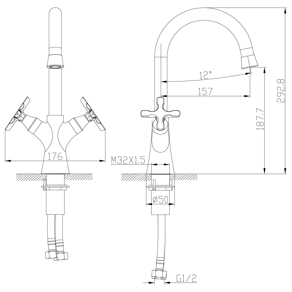 LM5706C Смеситель Duetto для раковины LEMARK DUETTO - Вид №1