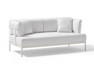 2-местный алюминиевый садовый диван с порошковым покрытием и тканью