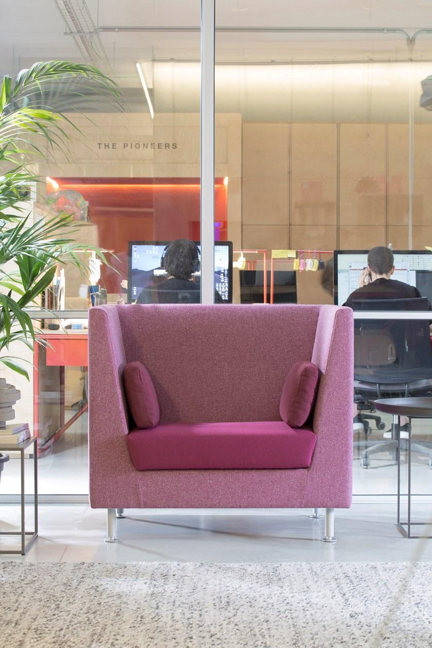 FANTONI Кресло из акустической ткани с подлокотниками Seating system sun-id-1401924 - Вид №1