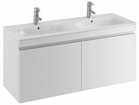 42394 IFO Renova Плоская тумба для умывальника с двумя ящиками и двумя внутренними ящиками, W = 1290 мм, W1 = 1300 мм, вяз, пленка  - Вид №1