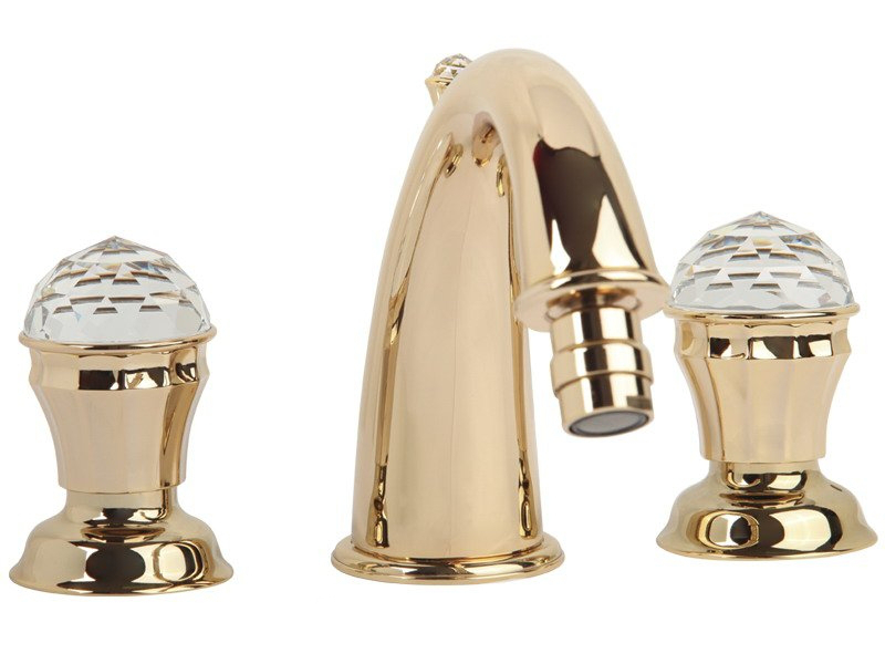 Смеситель MIGLIORE Axo Swarovski ML.AXO-625F.CRDO для биде - хром/золото, на 3 отверстия  - Вид №1