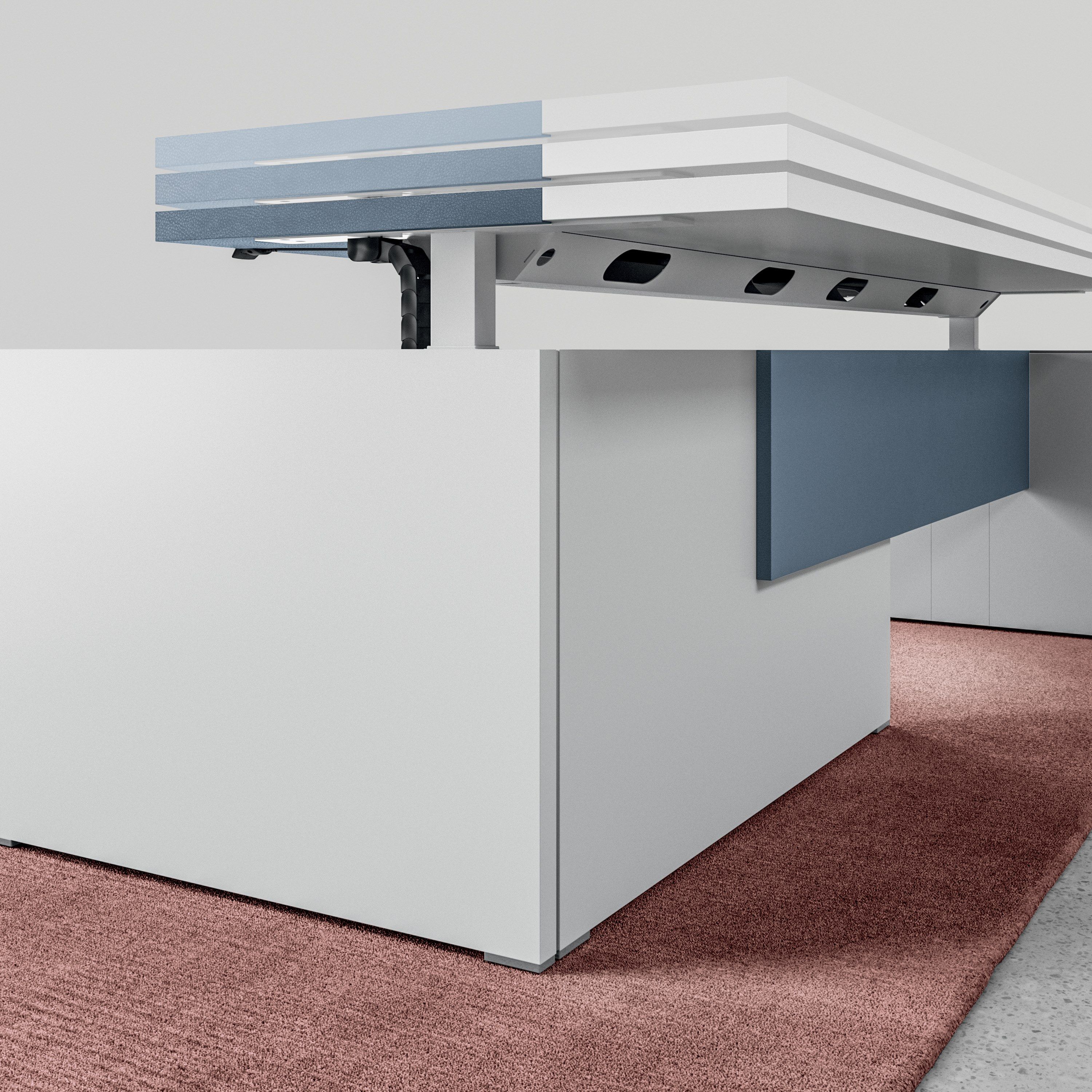 Секционный угловой стол из дерева с ящиками DVO Оксфорд ARCH-00063889 - Вид №8