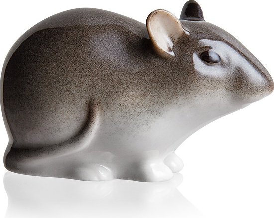 85132 Императорский фарфоровый завод Скульптура "Мышь-малютка №1" (полевая) Фарфор твердый 