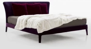 Maxalto Двуспальная кровать из ткани с мягким изголовьем Febo