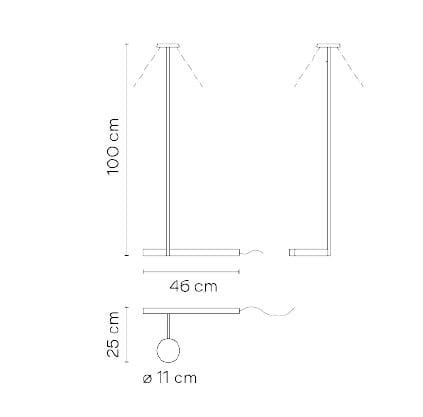 Металлический светодиодный торшер Vibia ARCH-00059758 - Вид №6