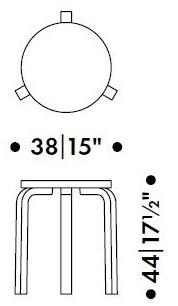 Artek Штабелируемый деревянный табурет L-leg sun-id-1472151 - Вид №18