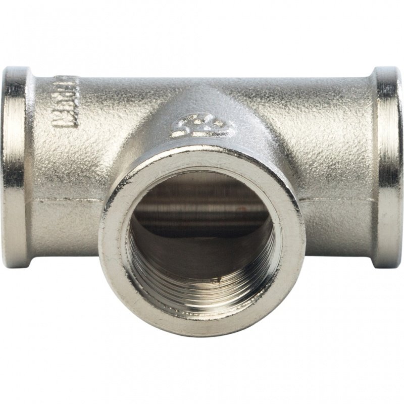 Тройник ВР 1/2" никель STOUT SFT0020000012 - Вид №1