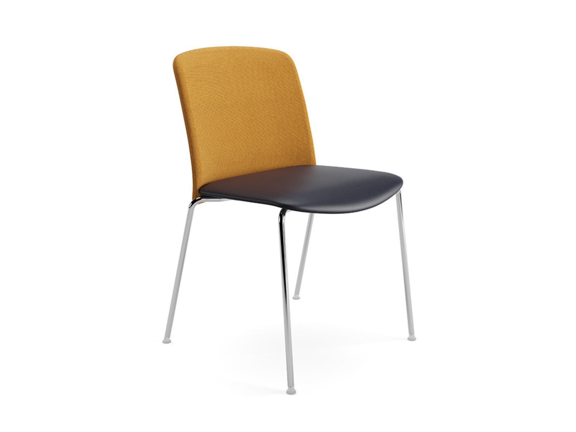 Кожаный и тканевый стул с металлическими ножками Arper Mixu 02 ARCH-00054024 - Вид №1