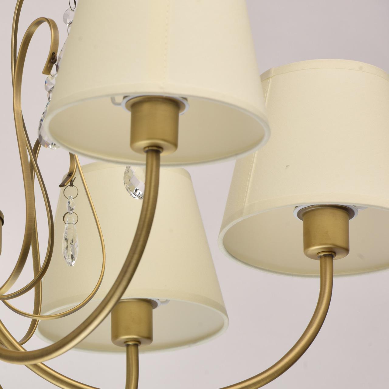 Подвесная люстра MW-Light Моника 372013606 MW-LIGHT ДИЗАЙНЕРСКИЕ, МОНИКА ЗОЛОТО 187060 Белый  - Вид №3