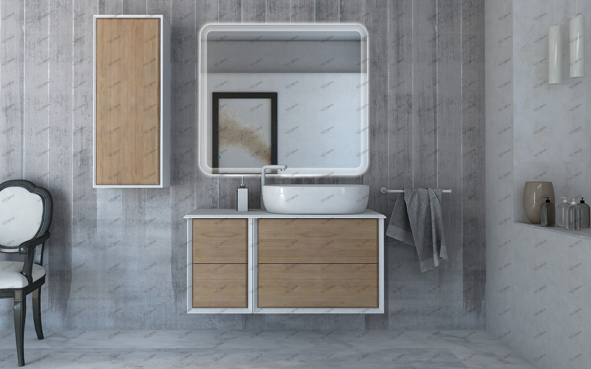 Мебель для ванной CEZARES BELLAGIO 105 Rovere Tabacco