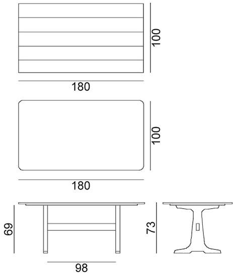 Gervasoni Прямоугольный стол Brick sun-id-1473886 - Вид №8