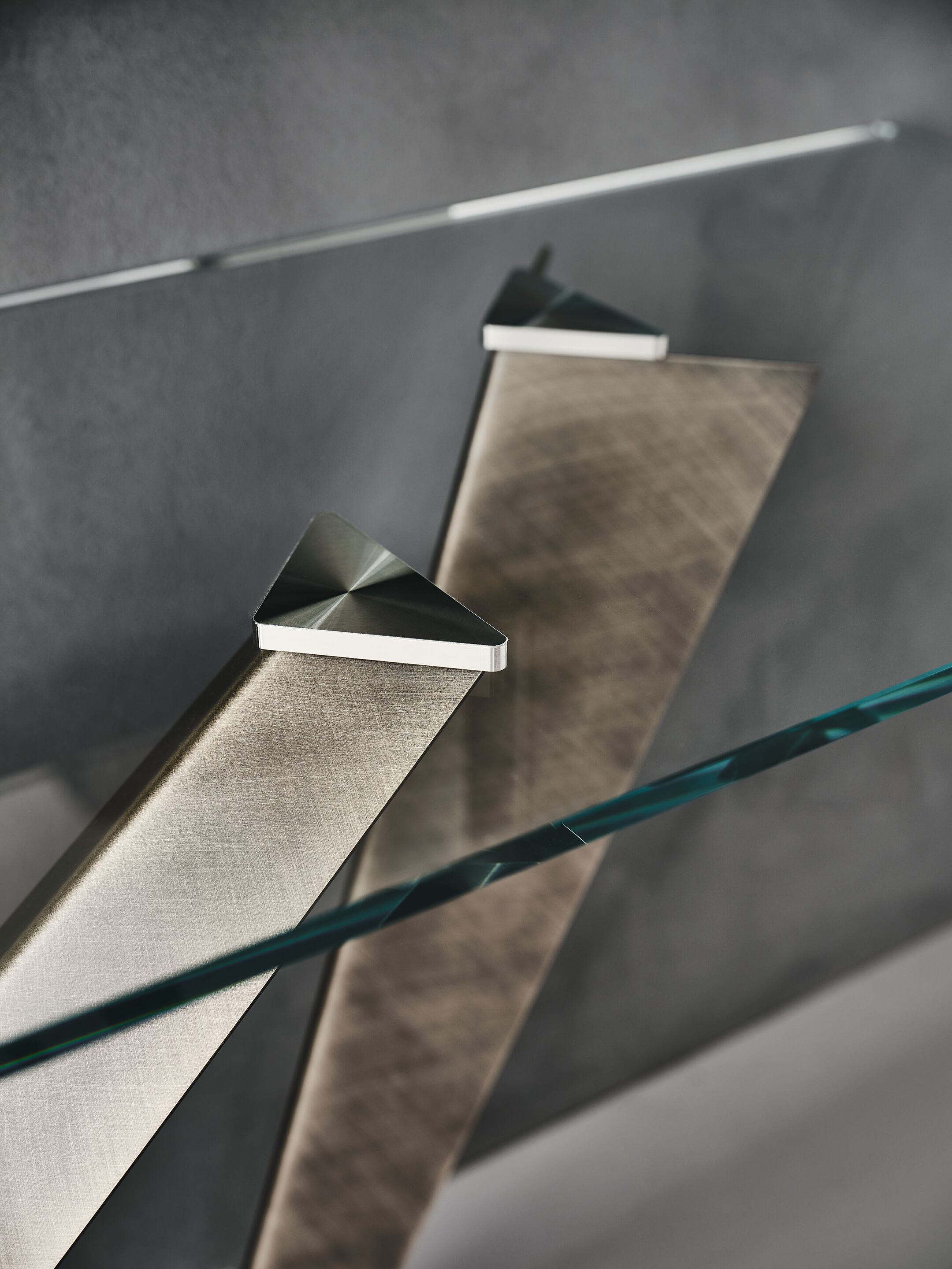 Прямоугольная консоль из стали и хрусталя Cattelan italia WESTIN ARCH-00007957 - Вид №2