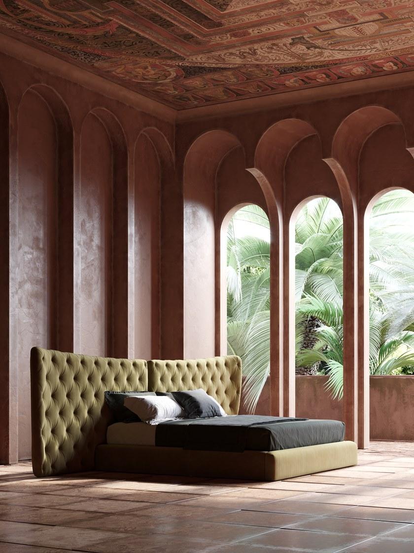 Domkapa Двуспальная кровать с обивкой и изголовьем капитоне  Dka26  - Вид №6