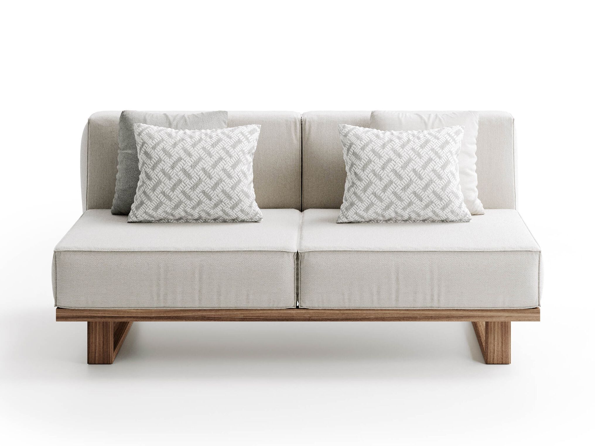 2-местный садовый диван из тикового дерева и ткани Atmosphera 9.Zero ARCH-00036671 - Вид №9