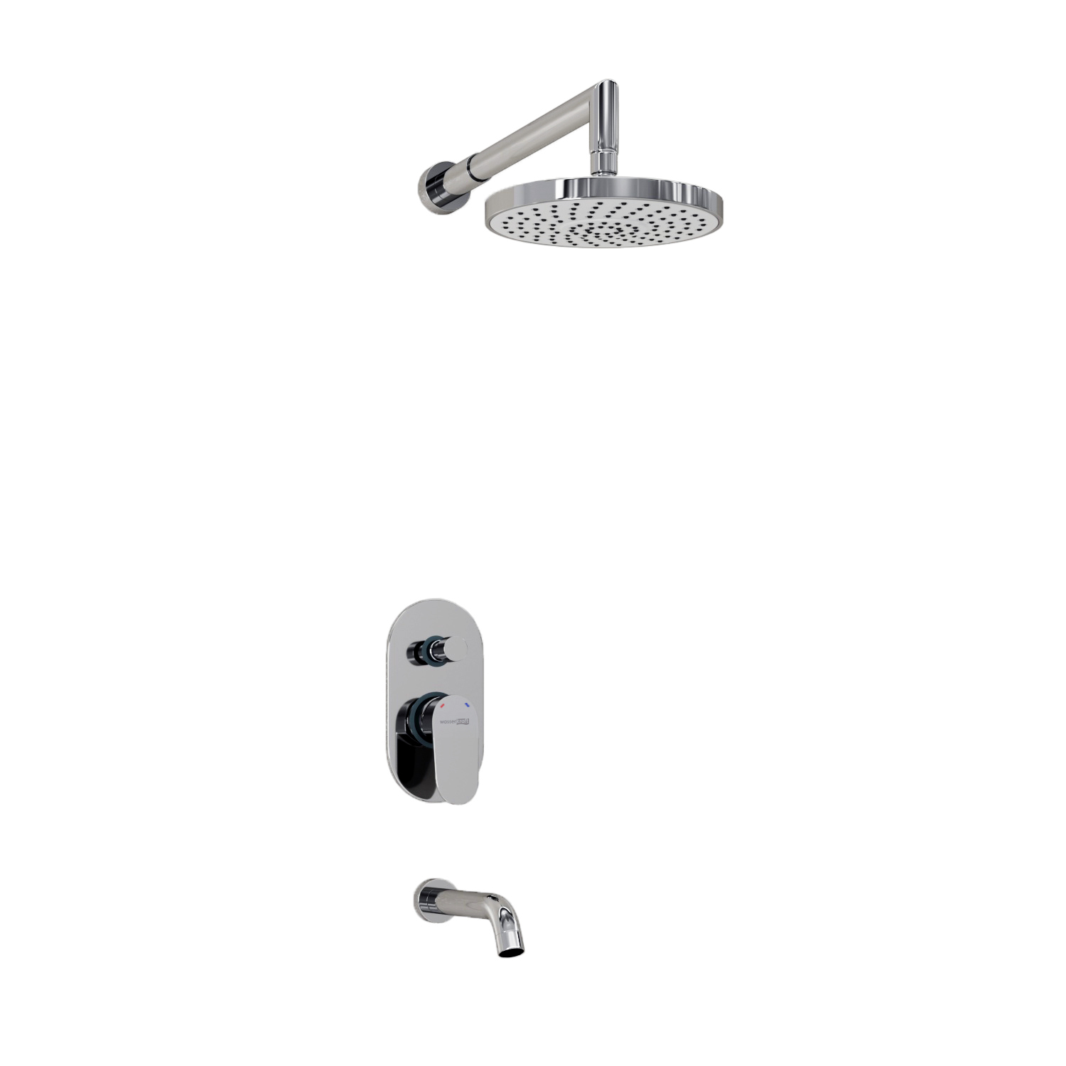 A13029 Встраиваемый комплект для ванны с изливом и верхней душевой насадкой WasserKRAFT  - Вид №1