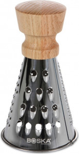 10599405 Boska Тёрка для сыра настольная круглая Boska "Осло мини" Д8,5хН15см,сталь, дуб, п/у Сталь
