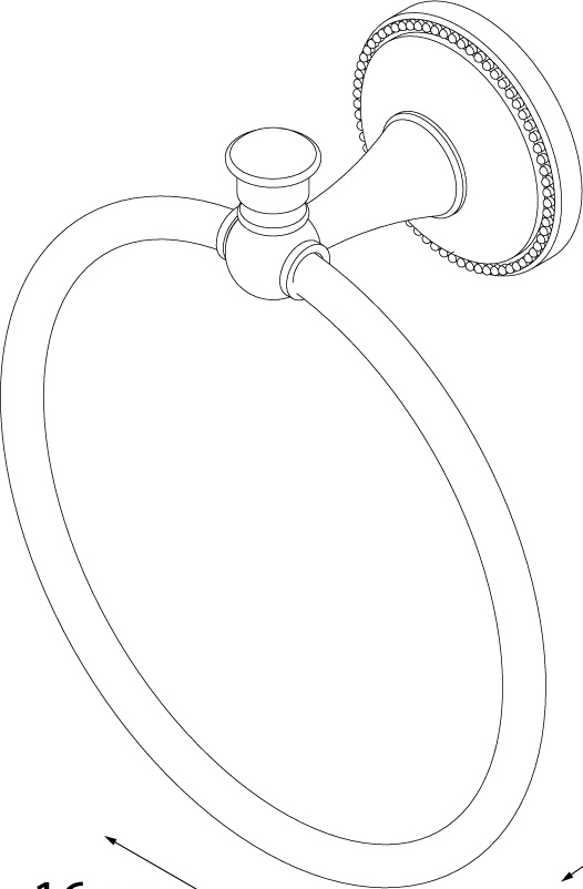 9511 Полотенцедержатель кольцо GR- GRAMPUS ALFA - Вид №2