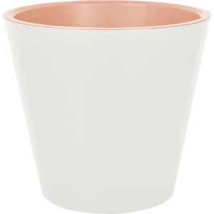 Кашпо для цветов Ingreen London ø19 h17.3 см 3.3 л пластик бело-персиковый