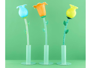 Светодиодная настольная лампа из муранского стекла с батарейным питанием