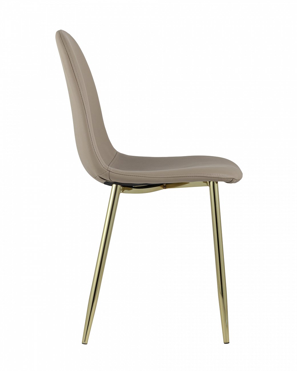 Стул со спинкой коричневый с золотыми ножками "Валенсия" STOOL GROUP ДИЗАЙНЕРСКИЕ, ИНТЕРЬЕРНЫЕ 00-3881777 Коричневый  - Вид №1