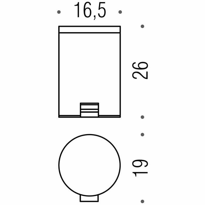 B9962 Contract Ведро 3л COLOMBO COMPLEMENTI Colombo Design - Вид №2