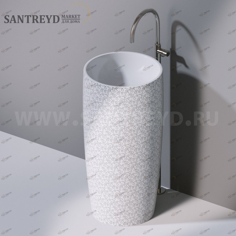 L103T0R0VT.400 Напольная раковина стоящая круглая A. e T. Italia PILLAR AeT ITALIA