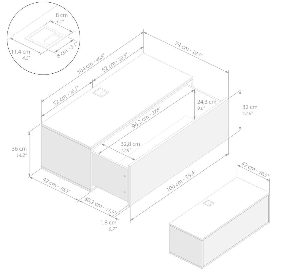 Модульная оборудованная стена установленная стеной в меламинированном Mobili Fiver IACOPO ARCH-00070420 - Вид №74