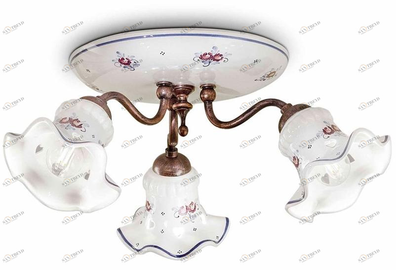 FERROLUCE Керамический потолочный светильник с фиксированным кронштейном Chieti C171