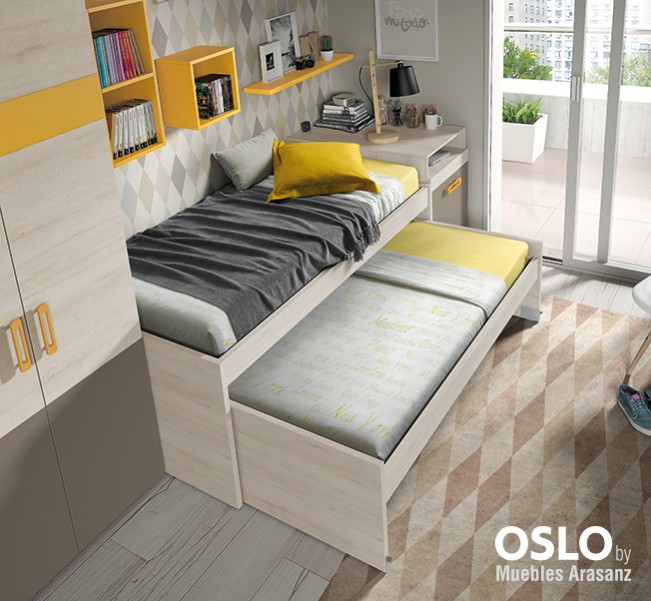 102975 Детская комната с двойной кроватью Ambiente 17 Arasanz Oslo Santreyd