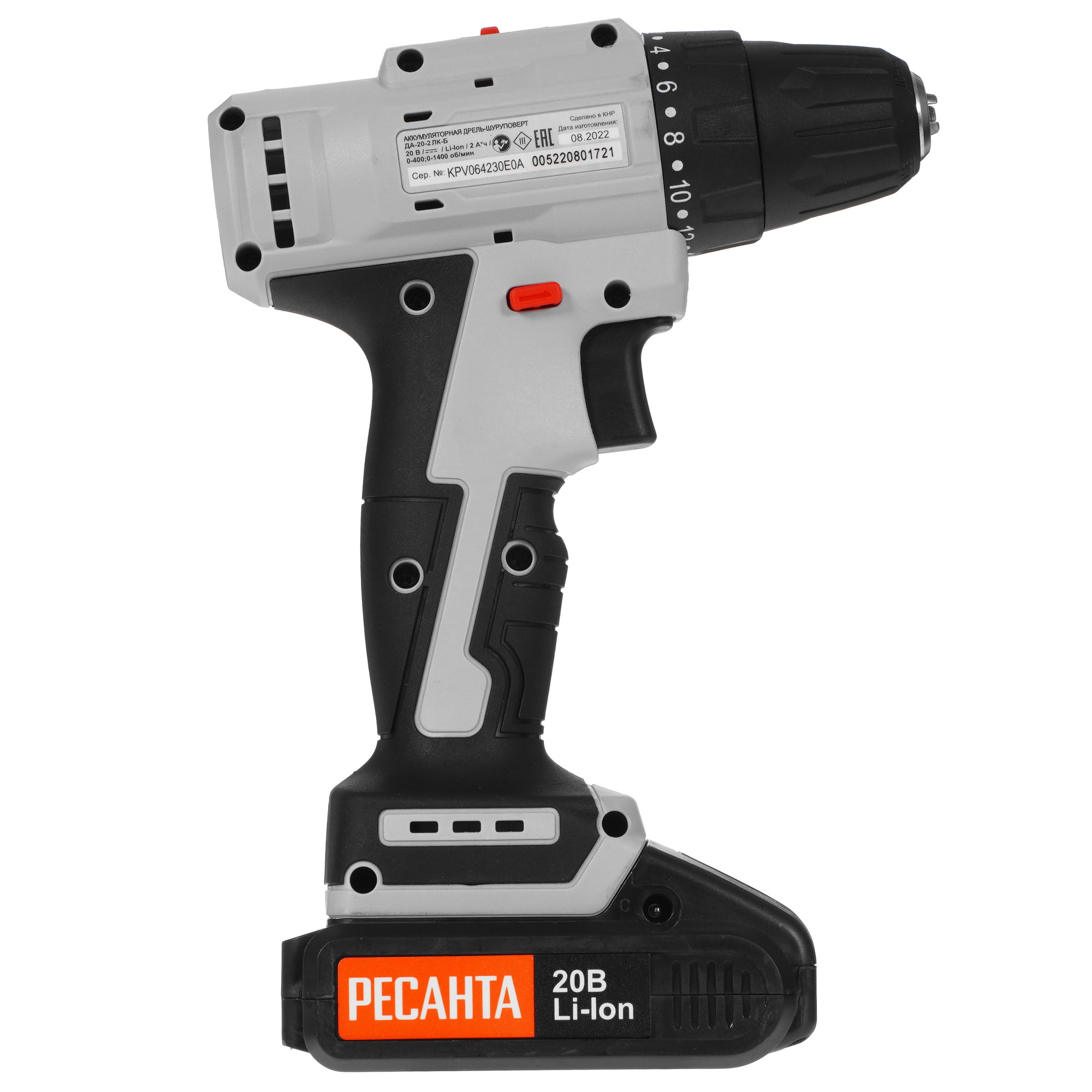 Дрель-шуруповерт Ресанта ДА-20-2ЛК-Б 5356652 STDN-0050511 - Вид №1