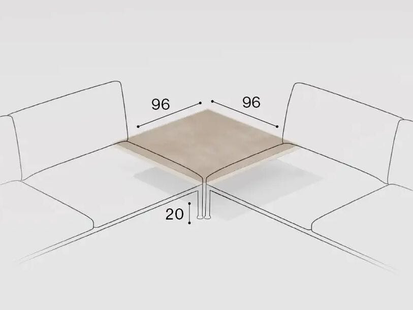 Низкий садовый стол из керамогранита FAST Roè ARCH-00072607 - Вид №2