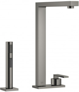 32843680-99_1_27722970-99_1 Смеситель на два отверстия с накладной панелью с душевым гарнитуром для ополаскивания - dark platinum matt Dornbracht Lot