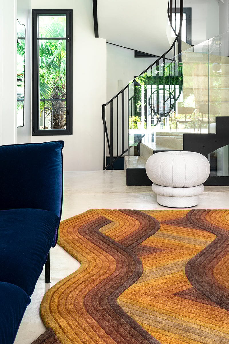 Шерстяной ковер с рисунком Toulemonde Bochart FLOW OCRE ARCH-00067508 - Вид №2