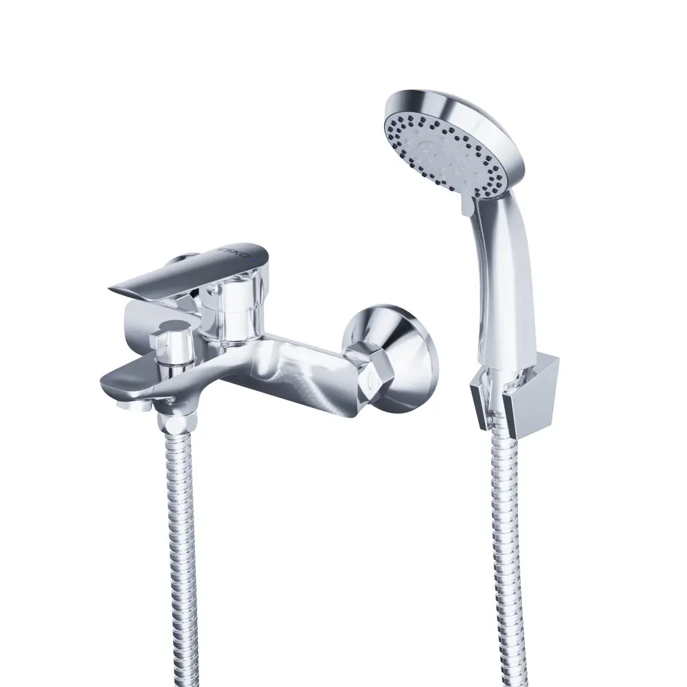 Смеситель для ванны Esko Nelson однорычажный на ванну с лейкой и шлангом цвет хром STLM-2127564