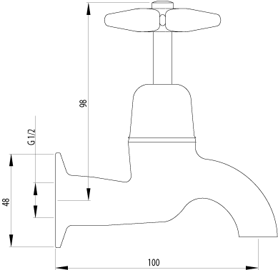 48 Kowhai Tub Tap Methven  - Вид №1