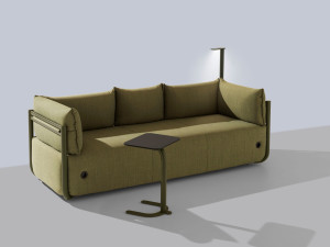 3-местный тканевый диван