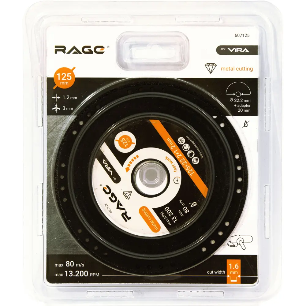 Алмазный диск RAGE для резки стали 125 мм 87553788 STLM-0074465 - Вид №2