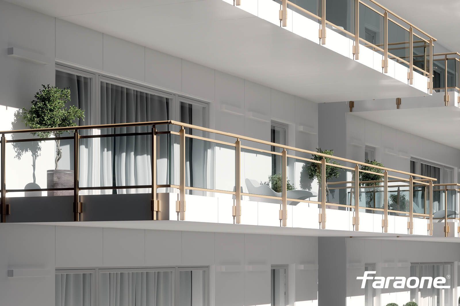 Перила из алюминия и стекла FARAONE Maior Evo ARCH-00083001 - Вид №3