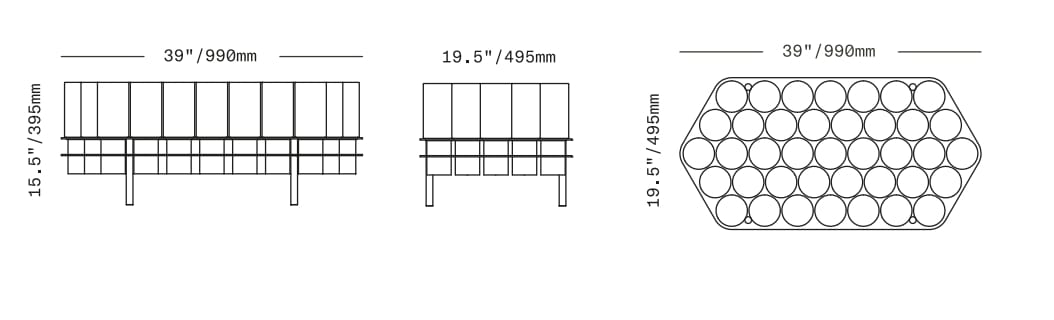 Журнальный столик из дутого стекла и латуни SkLO FIELD 39 ARCH-00103634 - Вид №2