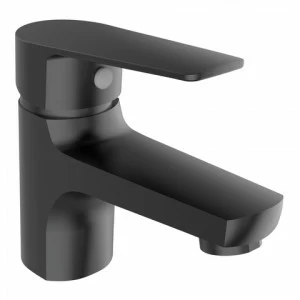 Orange Loop M26-021B однозахватный смеситель для раковины без донного клапана. Цвет: чёрный Хром