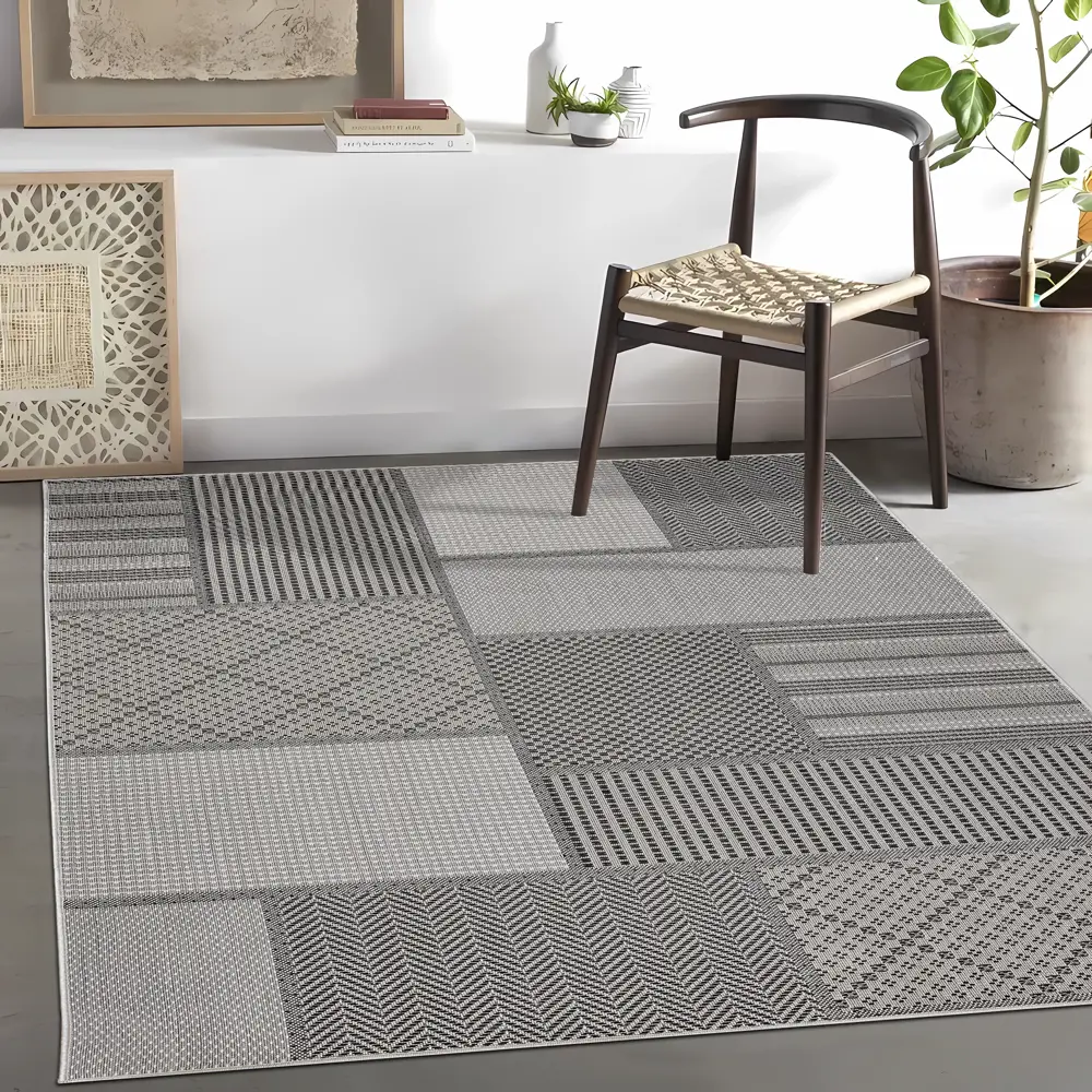 ROYALTAFT Ковер Дели 160x230 см - серый полипропилен для современного интерьера 89359405 STLM-1066495