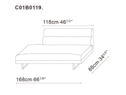 Бархатная мягкая скамья со спинкой CAMERICH Amor ARCH-00124344 - Вид №2